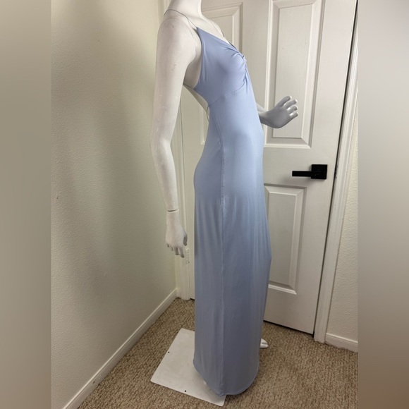 Meshki Blue Halter Gown for Weddings - Picture 7 of 13
